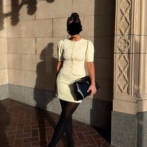 NWT Astr the label Elegant Cream Two-Piece Set